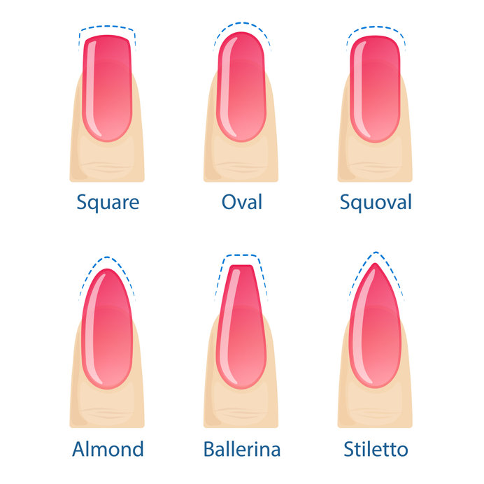 How to Shape Natural Nails Squoval, Oval, Round, Almond, Coffin - YouTube